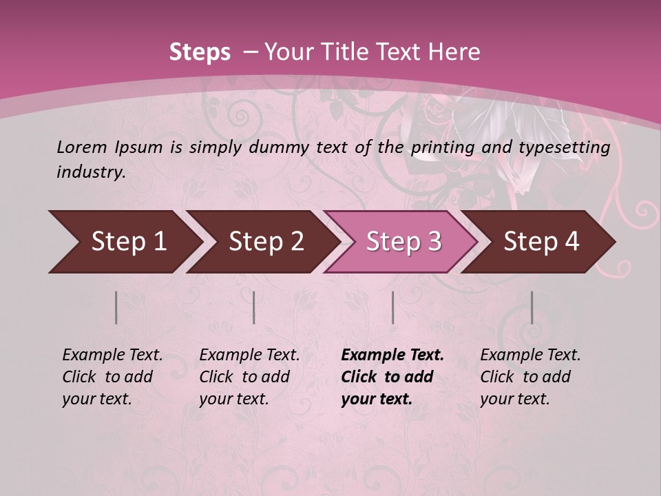 Elegancki Papeteria Walentynki PowerPoint Template