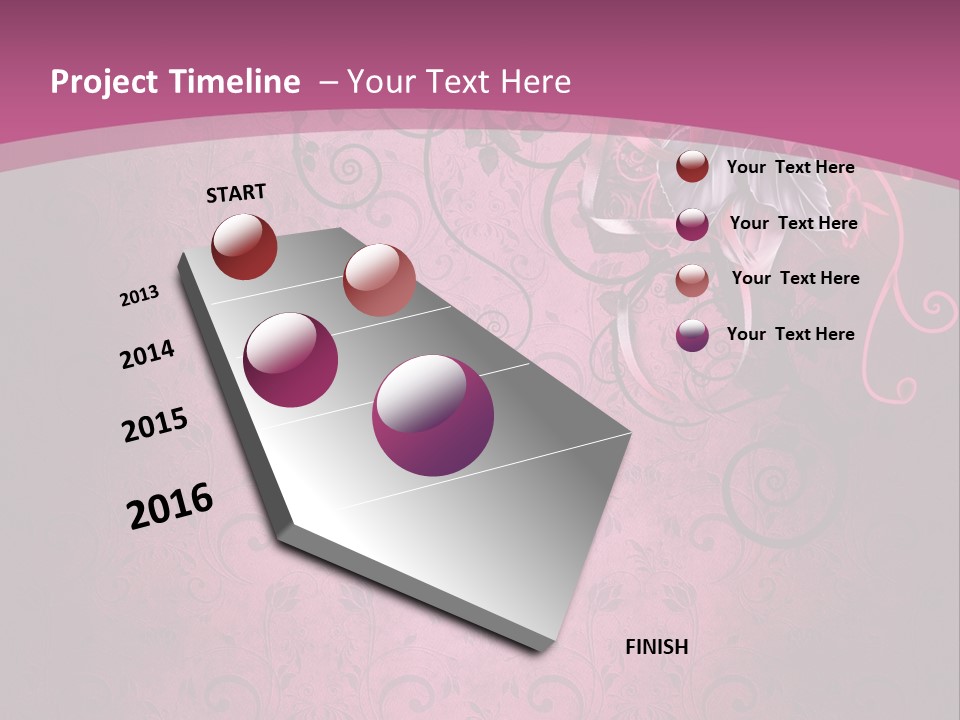 Elegancki Papeteria Walentynki PowerPoint Template