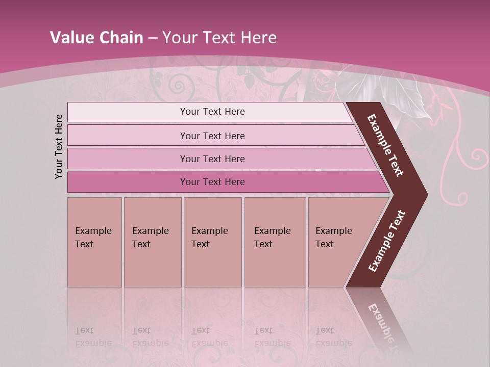 Elegancki Papeteria Walentynki PowerPoint Template