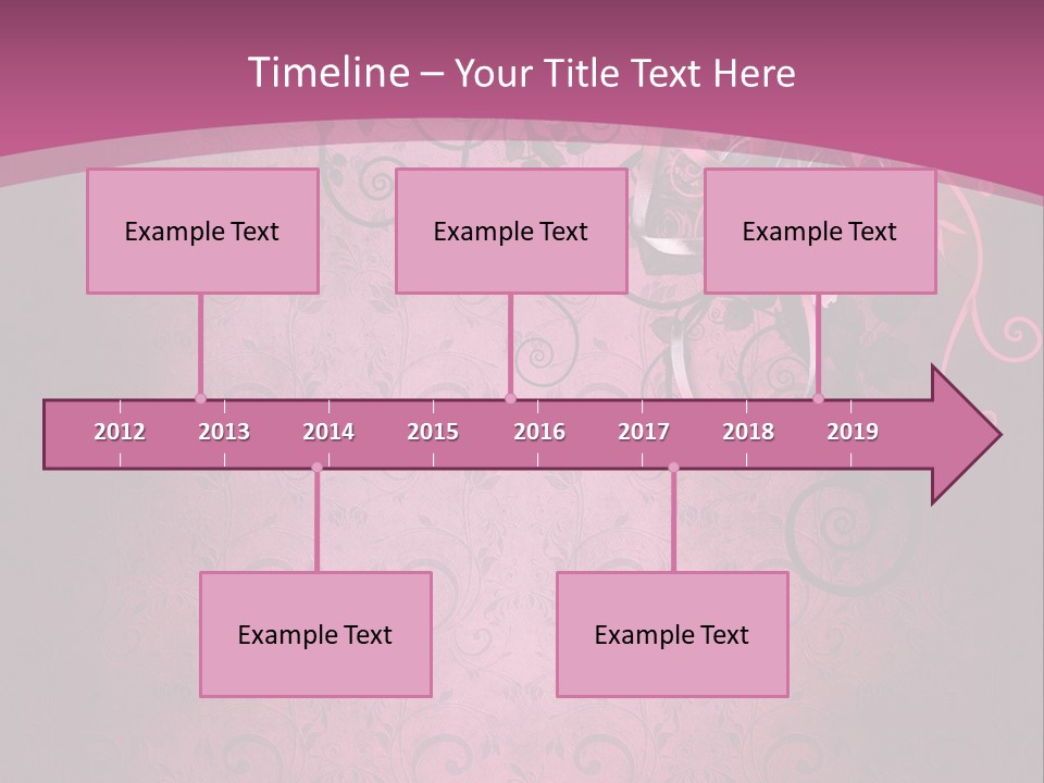 Elegancki Papeteria Walentynki PowerPoint Template