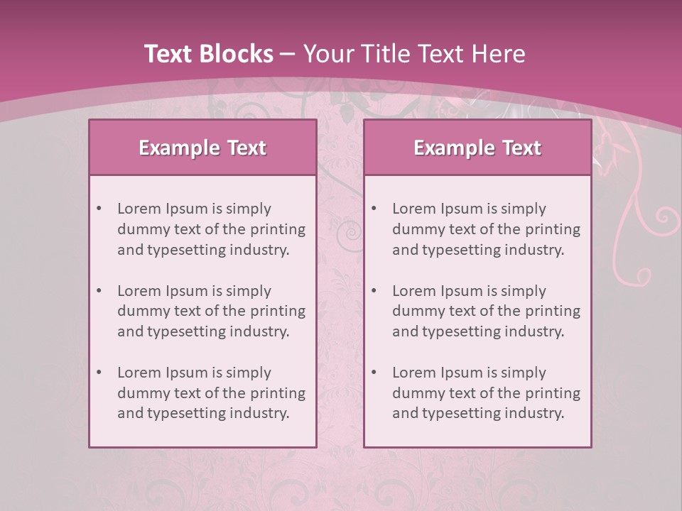 Elegancki Papeteria Walentynki PowerPoint Template