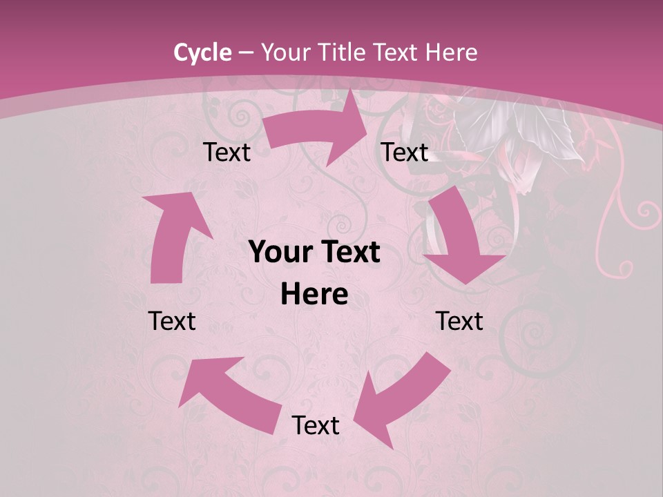 Elegancki Papeteria Walentynki PowerPoint Template