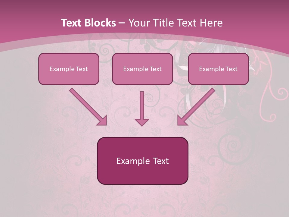Elegancki Papeteria Walentynki PowerPoint Template