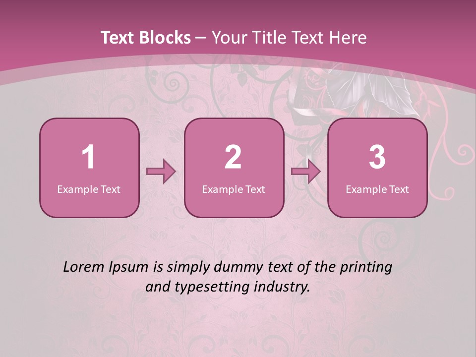 Elegancki Papeteria Walentynki PowerPoint Template