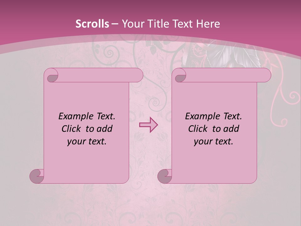 Elegancki Papeteria Walentynki PowerPoint Template