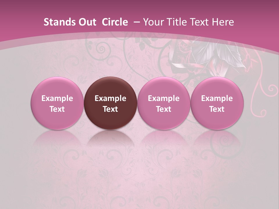 Elegancki Papeteria Walentynki PowerPoint Template