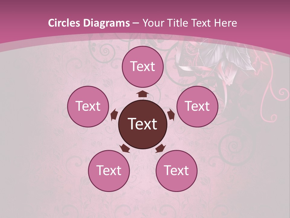 Elegancki Papeteria Walentynki PowerPoint Template