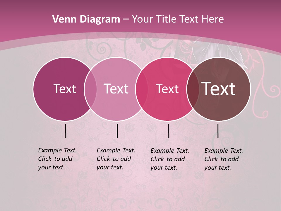 Elegancki Papeteria Walentynki PowerPoint Template