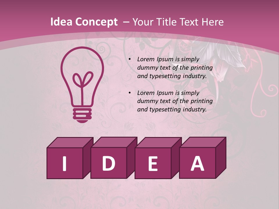 Elegancki Papeteria Walentynki PowerPoint Template