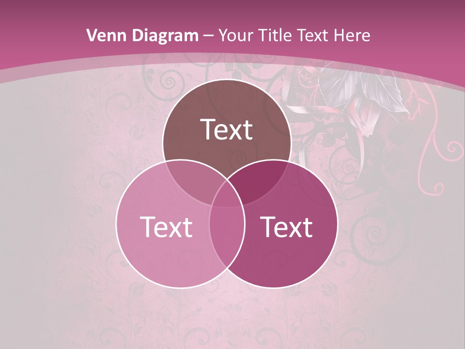 Elegancki Papeteria Walentynki PowerPoint Template