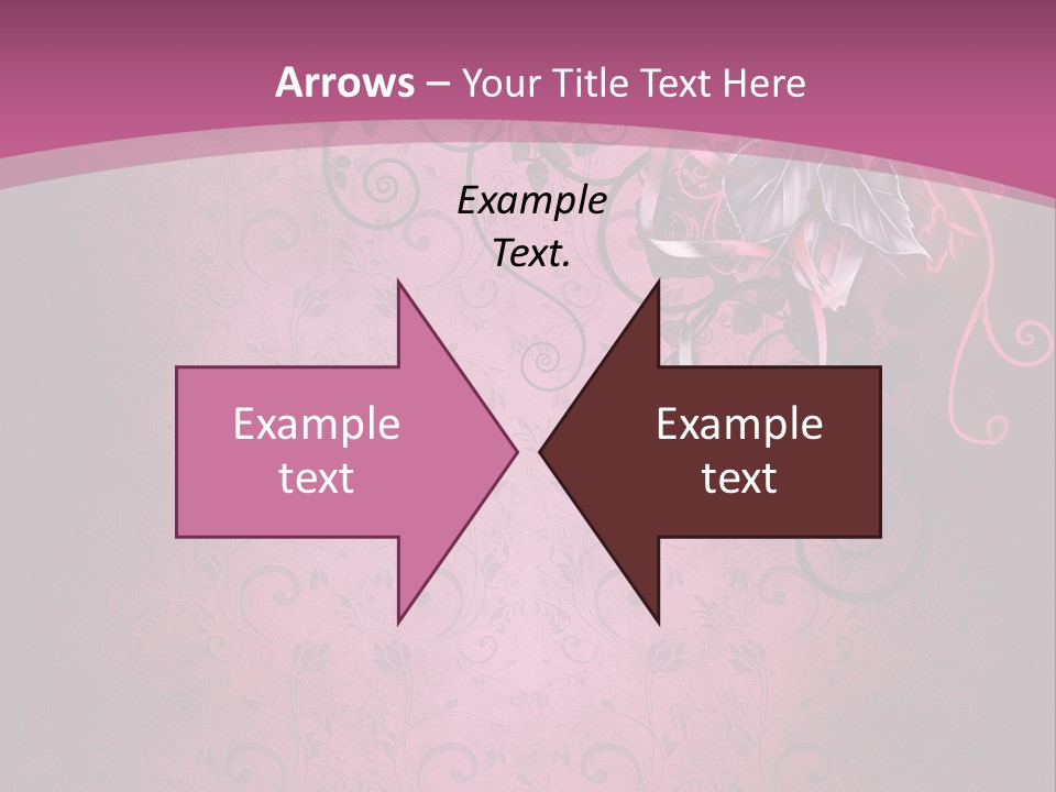 Elegancki Papeteria Walentynki PowerPoint Template