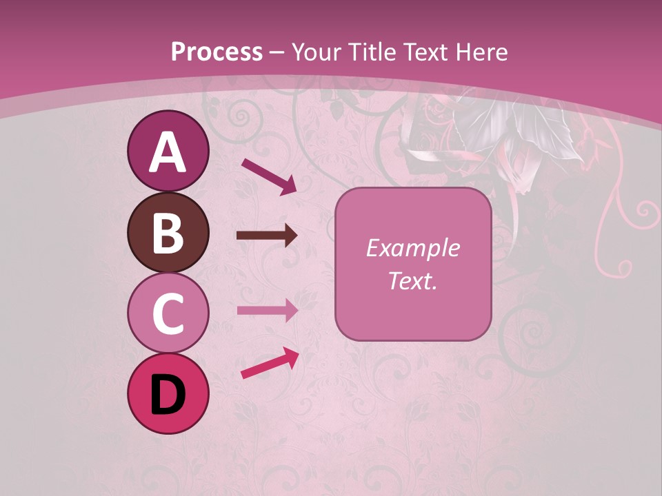 Elegancki Papeteria Walentynki PowerPoint Template