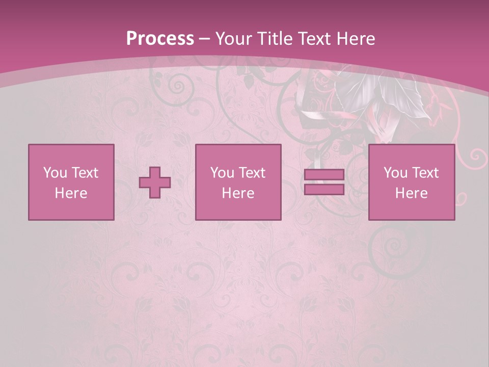 Elegancki Papeteria Walentynki PowerPoint Template