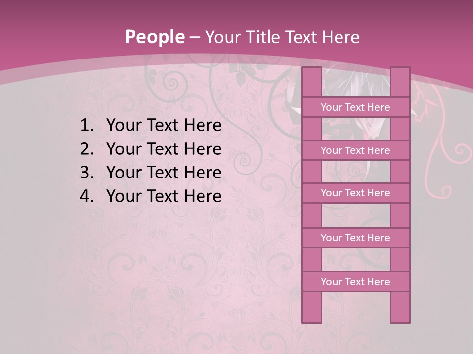 Elegancki Papeteria Walentynki PowerPoint Template