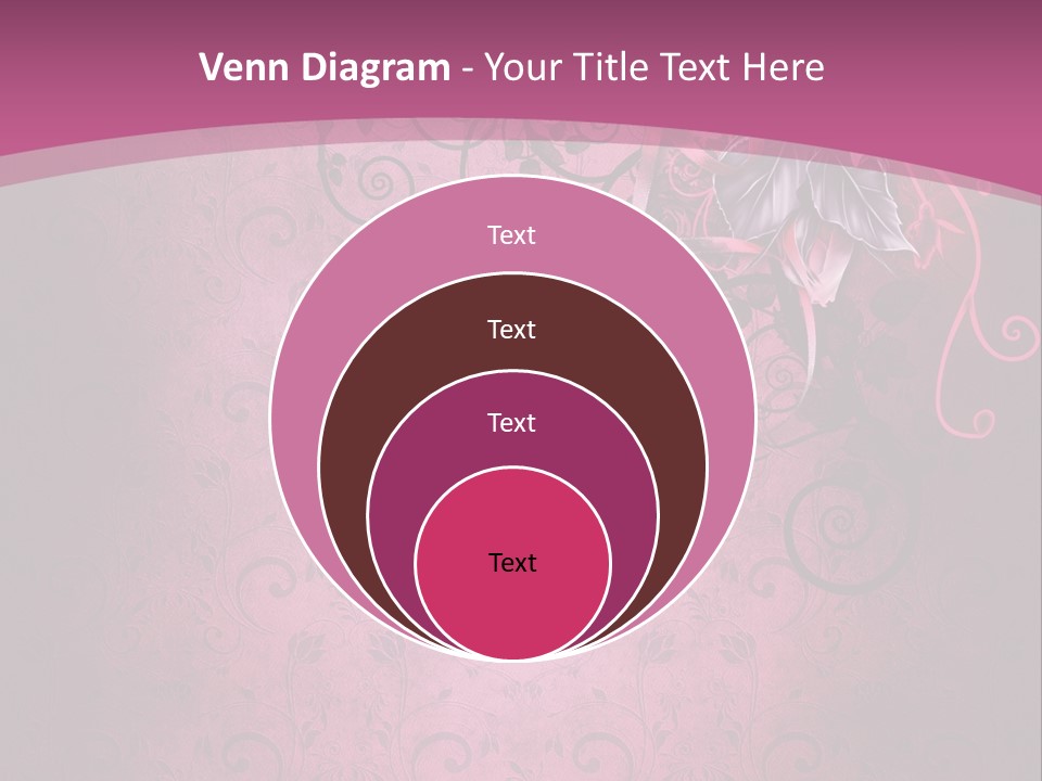 Elegancki Papeteria Walentynki PowerPoint Template