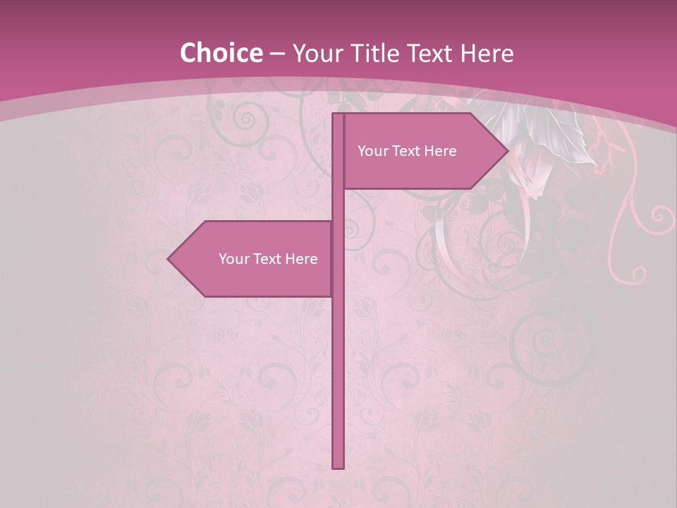 Elegancki Papeteria Walentynki PowerPoint Template