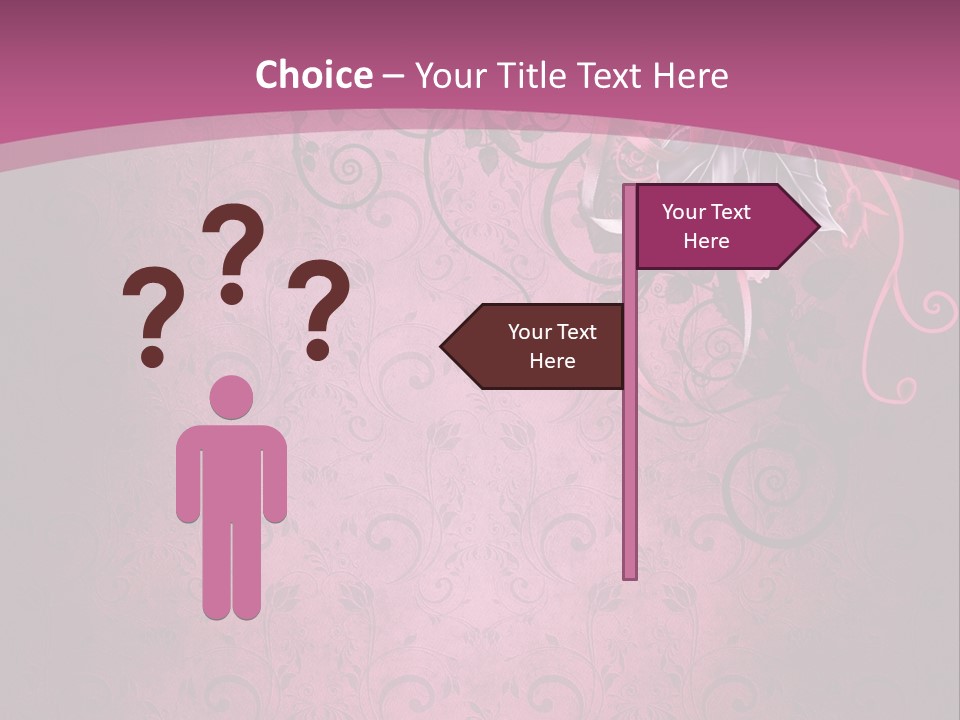 Elegancki Papeteria Walentynki PowerPoint Template