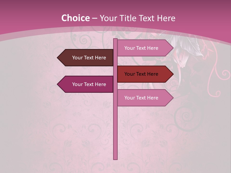 Elegancki Papeteria Walentynki PowerPoint Template