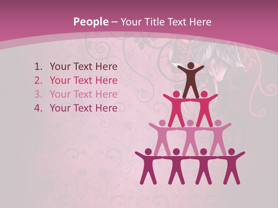 Elegancki Papeteria Walentynki PowerPoint Template