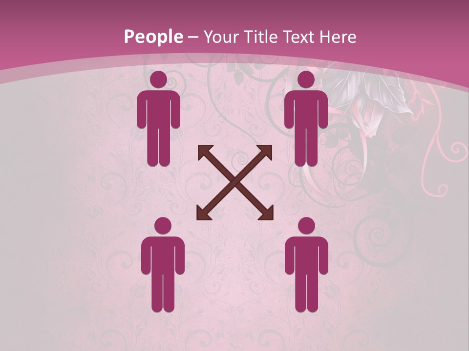 Elegancki Papeteria Walentynki PowerPoint Template