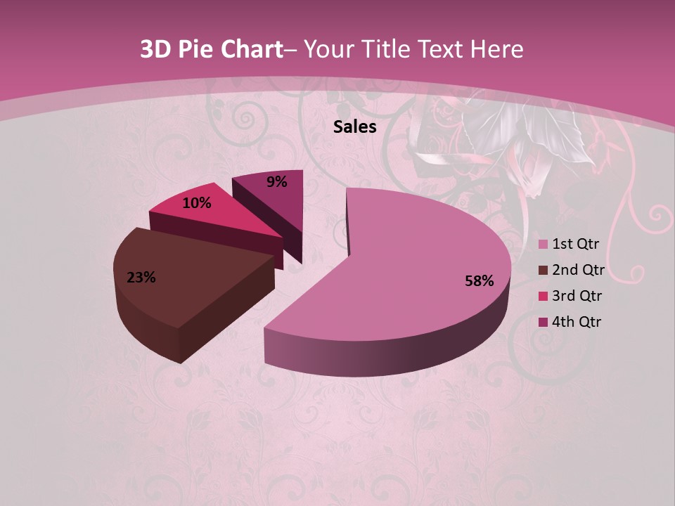 Elegancki Papeteria Walentynki PowerPoint Template