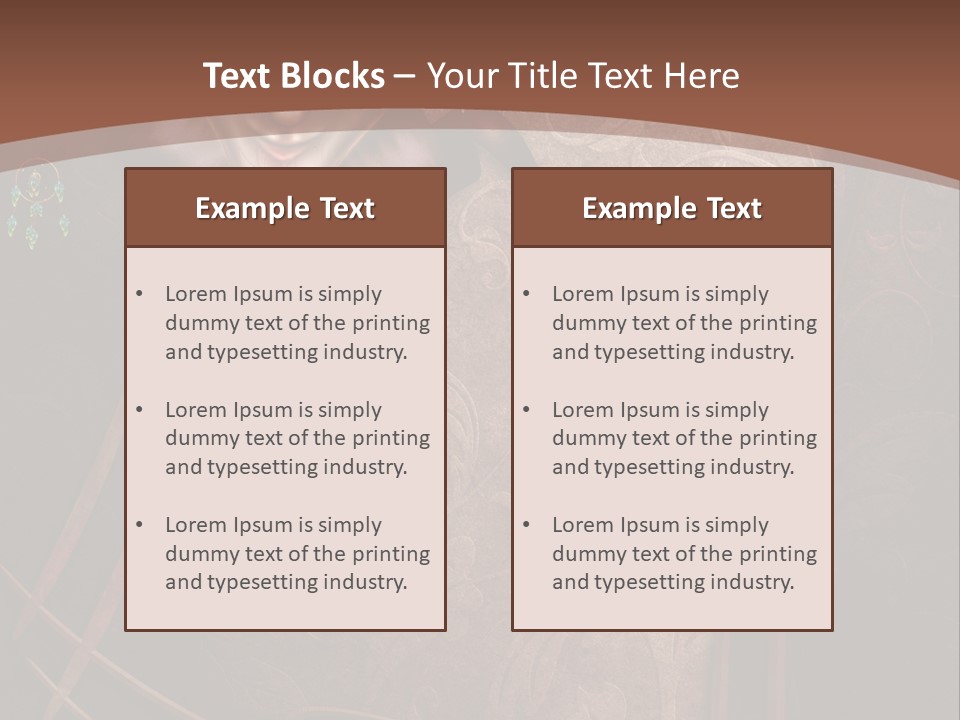 Ramka Maska Ilustracja PowerPoint Template