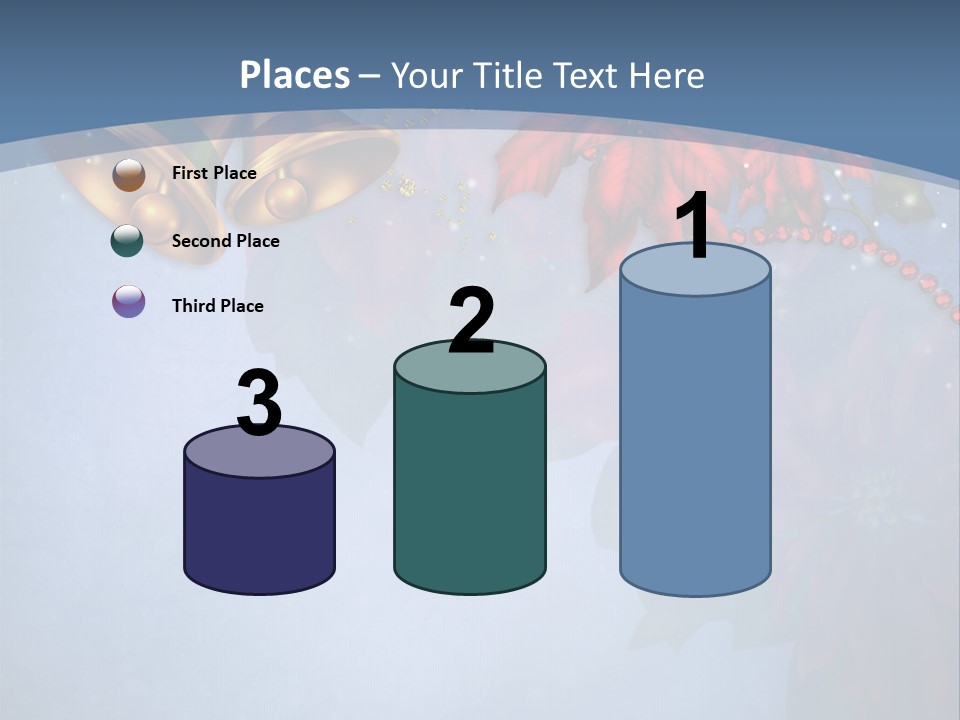 Niebieski Kwiat Wst PowerPoint Template