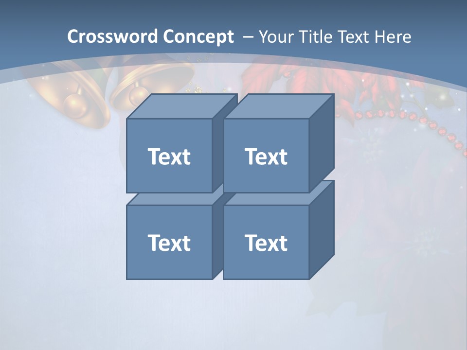 Niebieski Kwiat Wst PowerPoint Template
