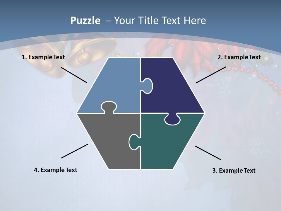 Niebieski Kwiat Wst PowerPoint Template