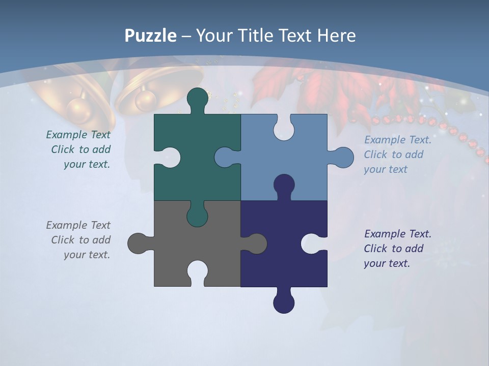 Niebieski Kwiat Wst PowerPoint Template