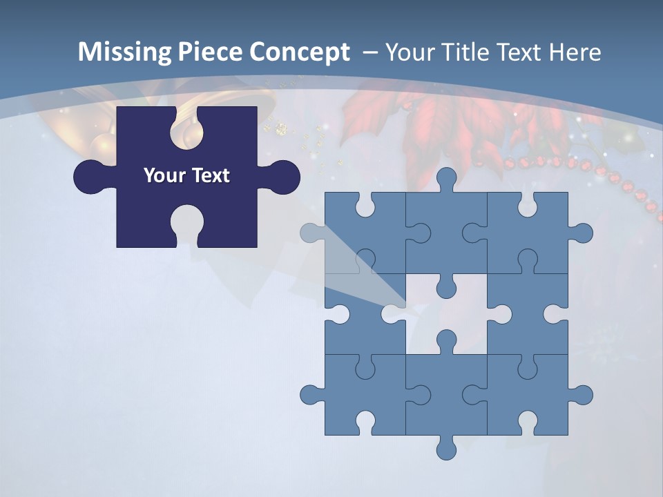 Niebieski Kwiat Wst PowerPoint Template