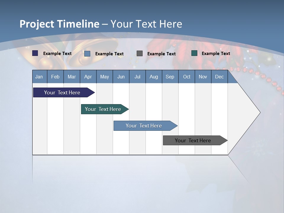 Niebieski Kwiat Wst PowerPoint Template