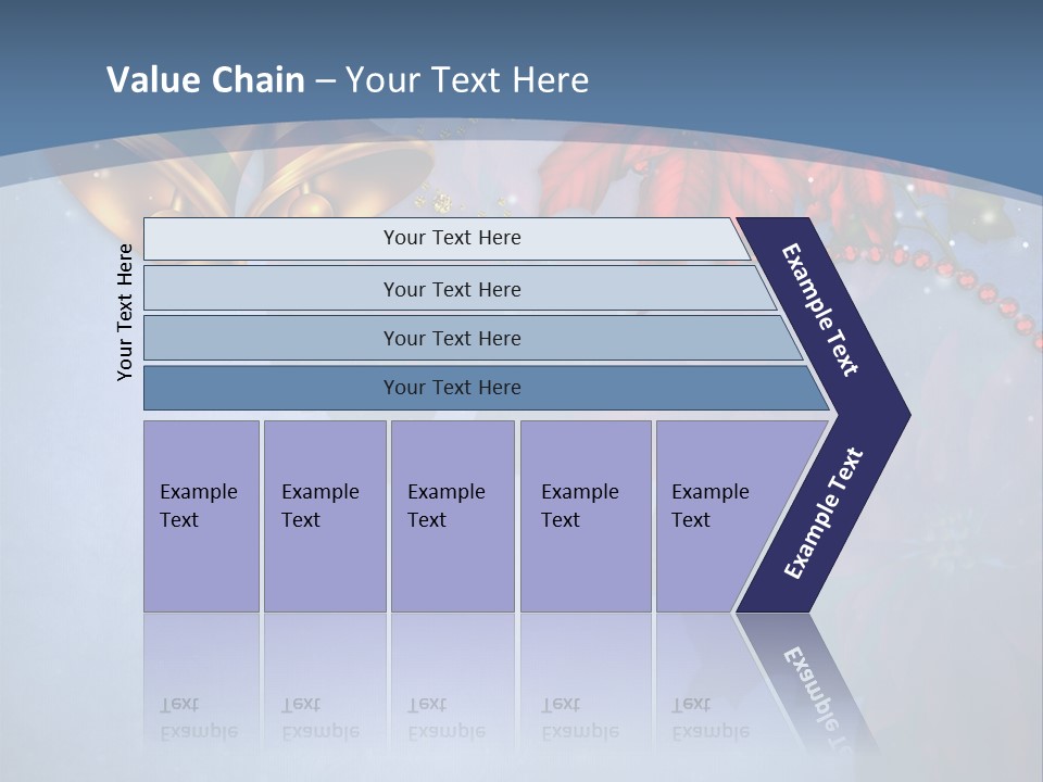 Niebieski Kwiat Wst PowerPoint Template