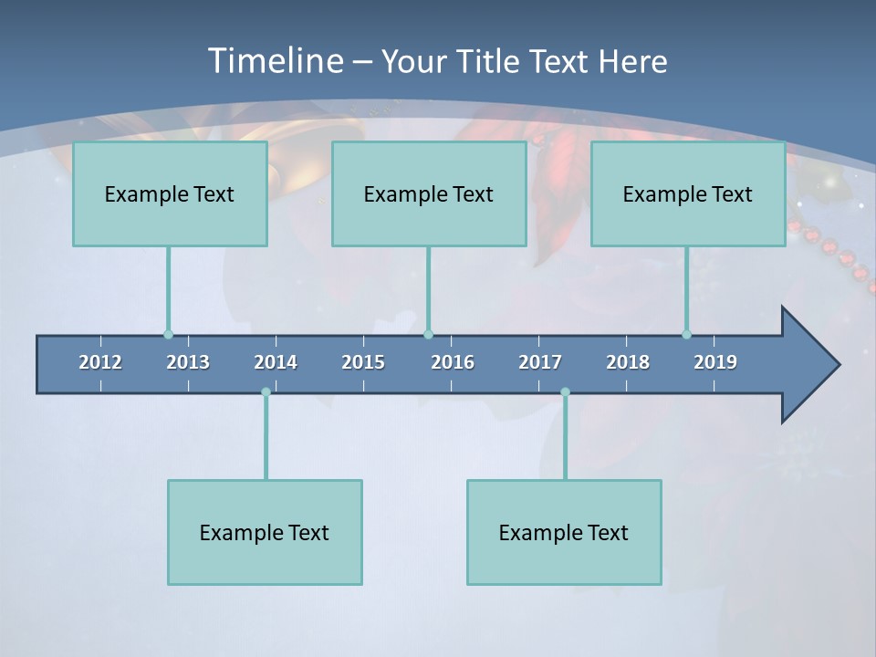 Niebieski Kwiat Wst PowerPoint Template