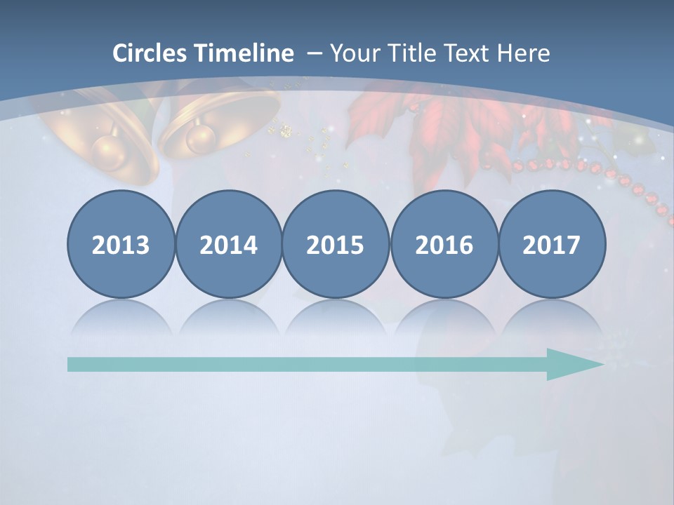 Niebieski Kwiat Wst PowerPoint Template