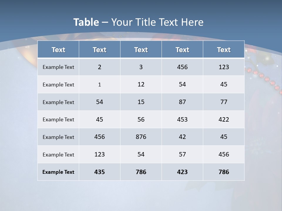 Niebieski Kwiat Wst PowerPoint Template