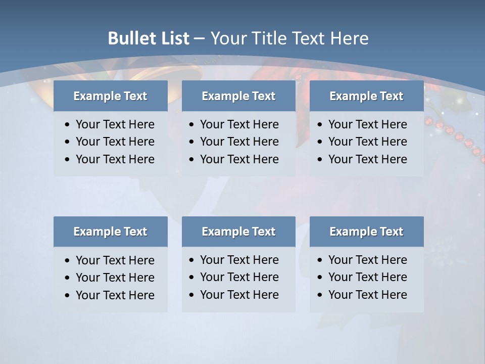 Niebieski Kwiat Wst PowerPoint Template
