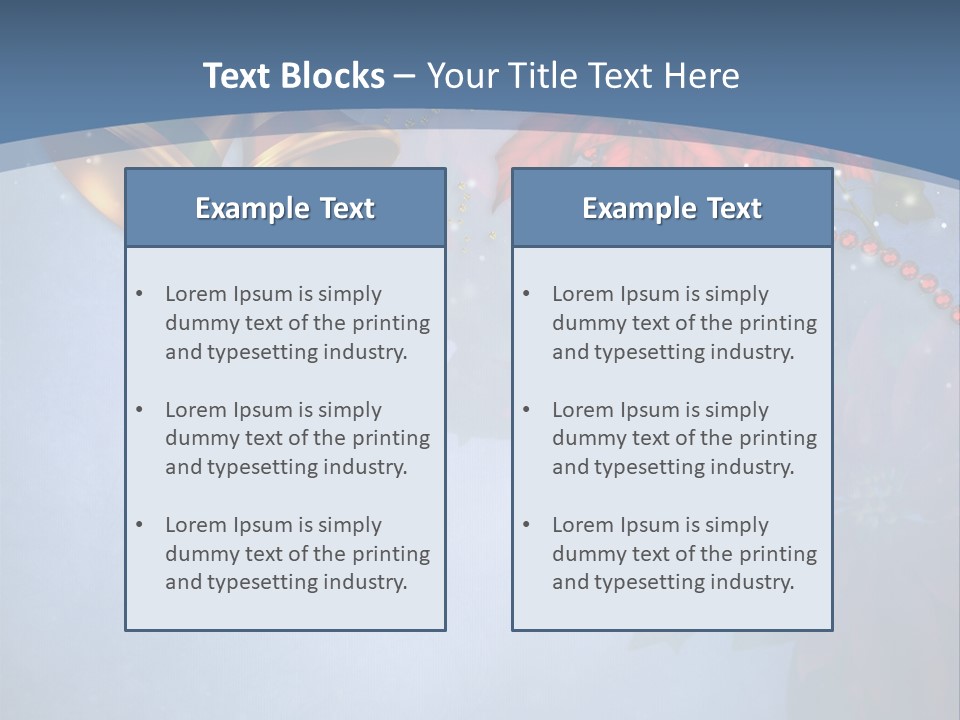 Niebieski Kwiat Wst PowerPoint Template