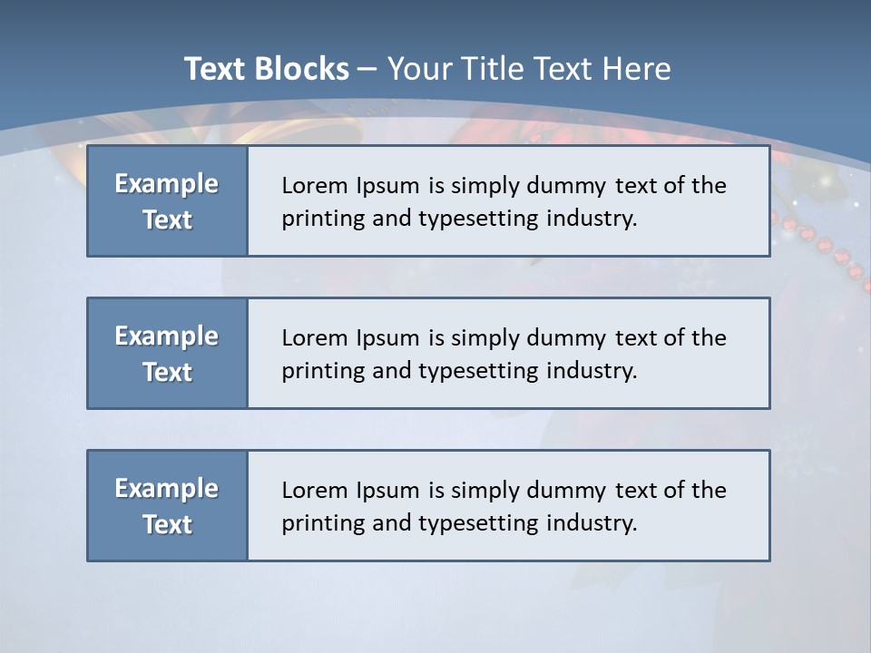 Niebieski Kwiat Wst PowerPoint Template