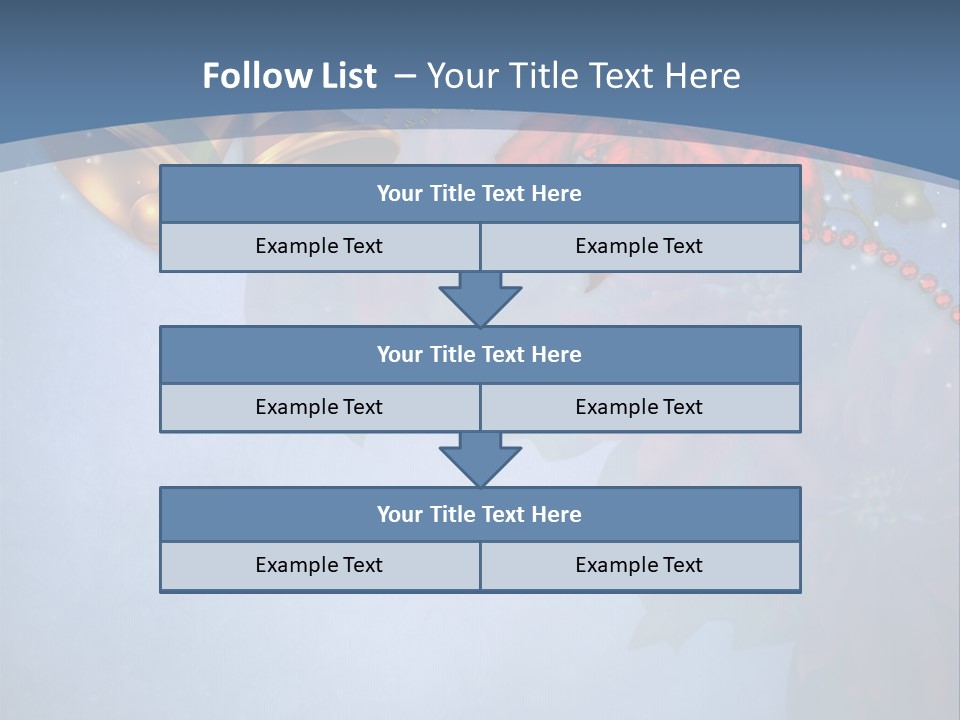 Niebieski Kwiat Wst PowerPoint Template