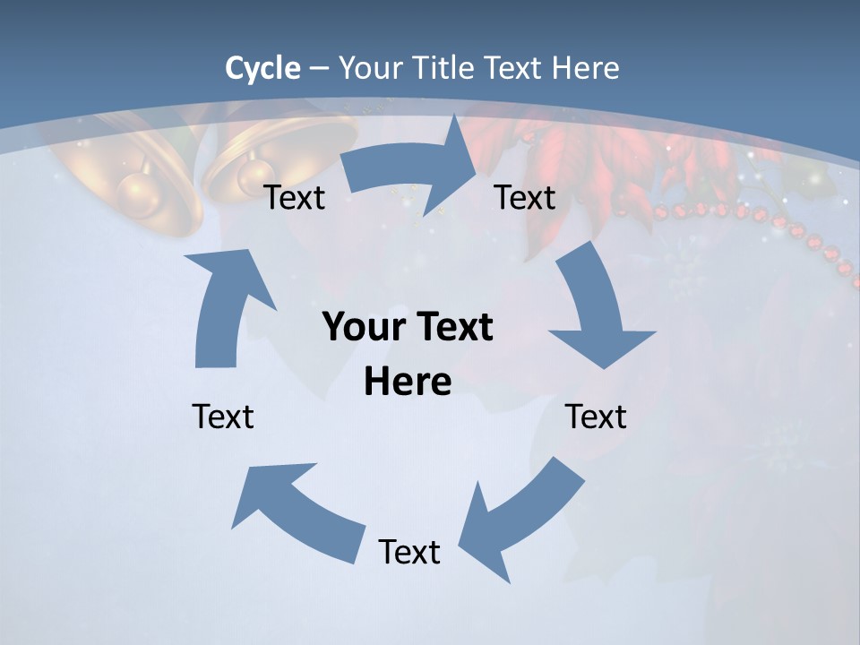 Niebieski Kwiat Wst PowerPoint Template