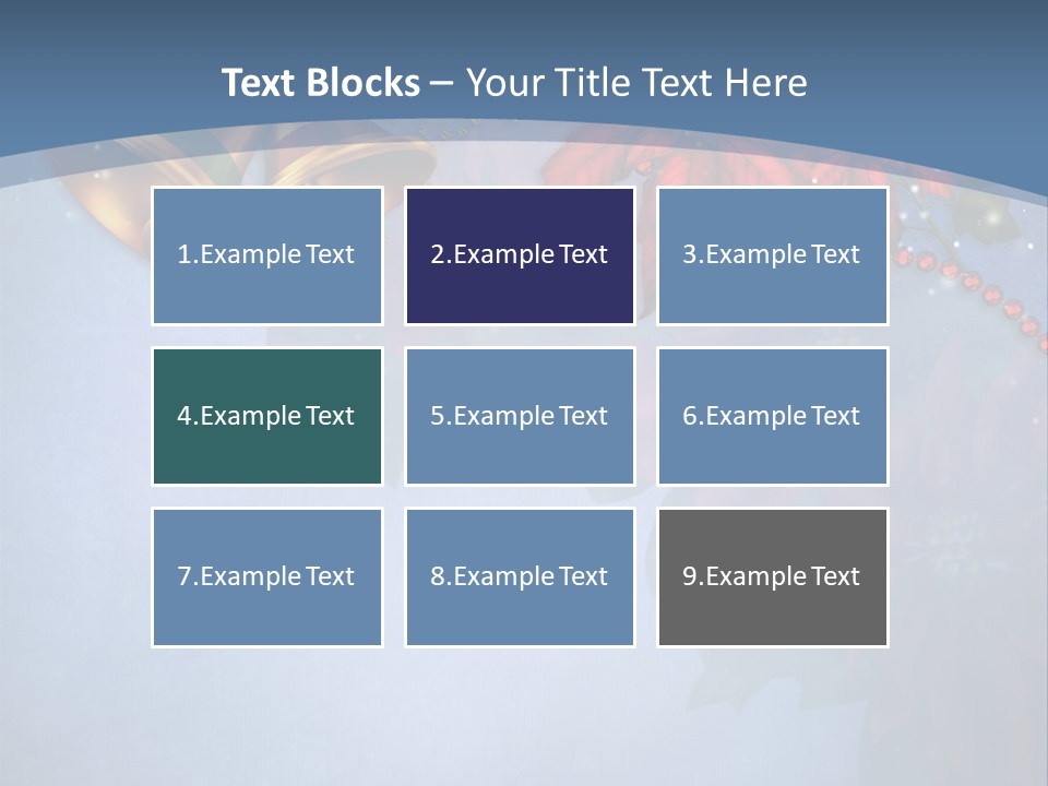 Niebieski Kwiat Wst PowerPoint Template