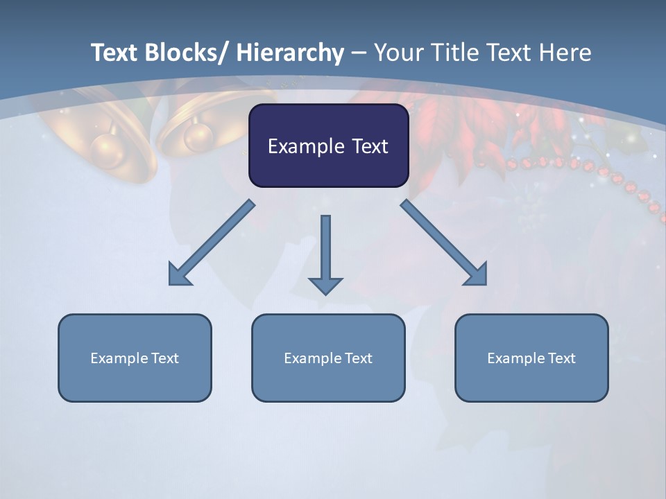 Niebieski Kwiat Wst PowerPoint Template