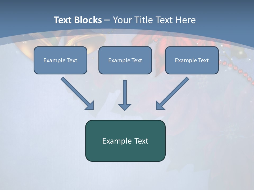 Niebieski Kwiat Wst PowerPoint Template