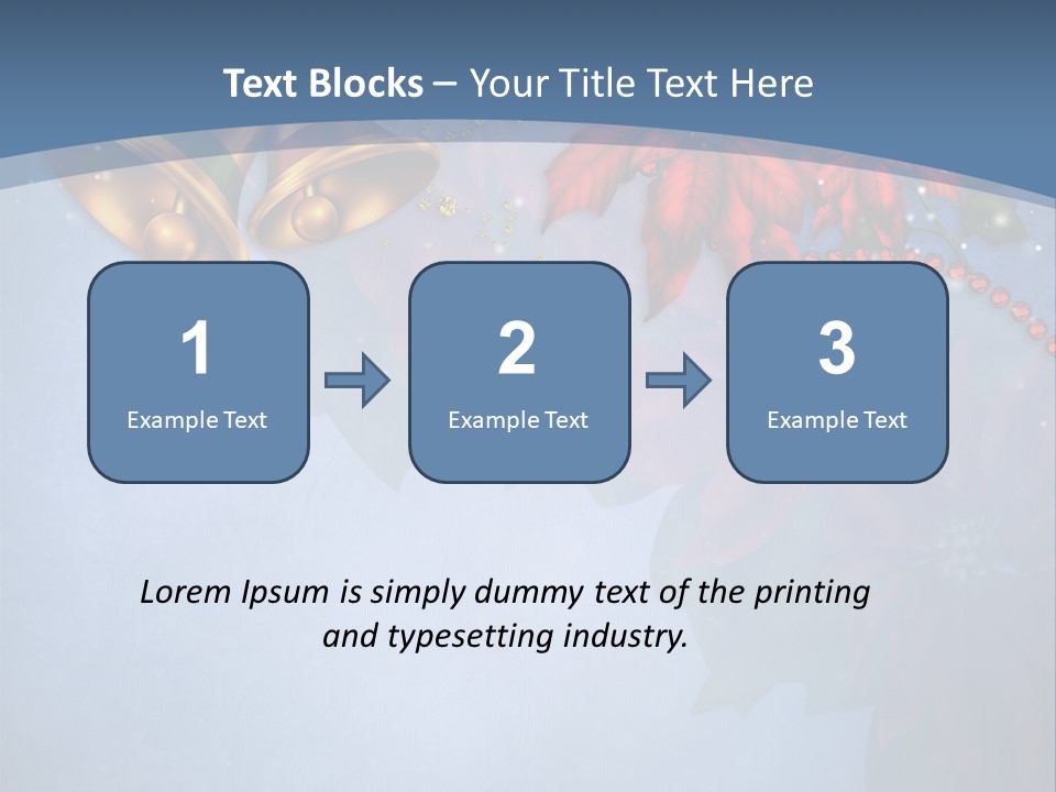 Niebieski Kwiat Wst PowerPoint Template