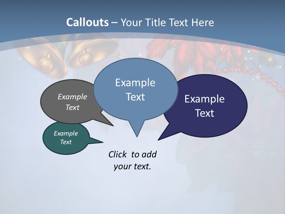 Niebieski Kwiat Wst PowerPoint Template