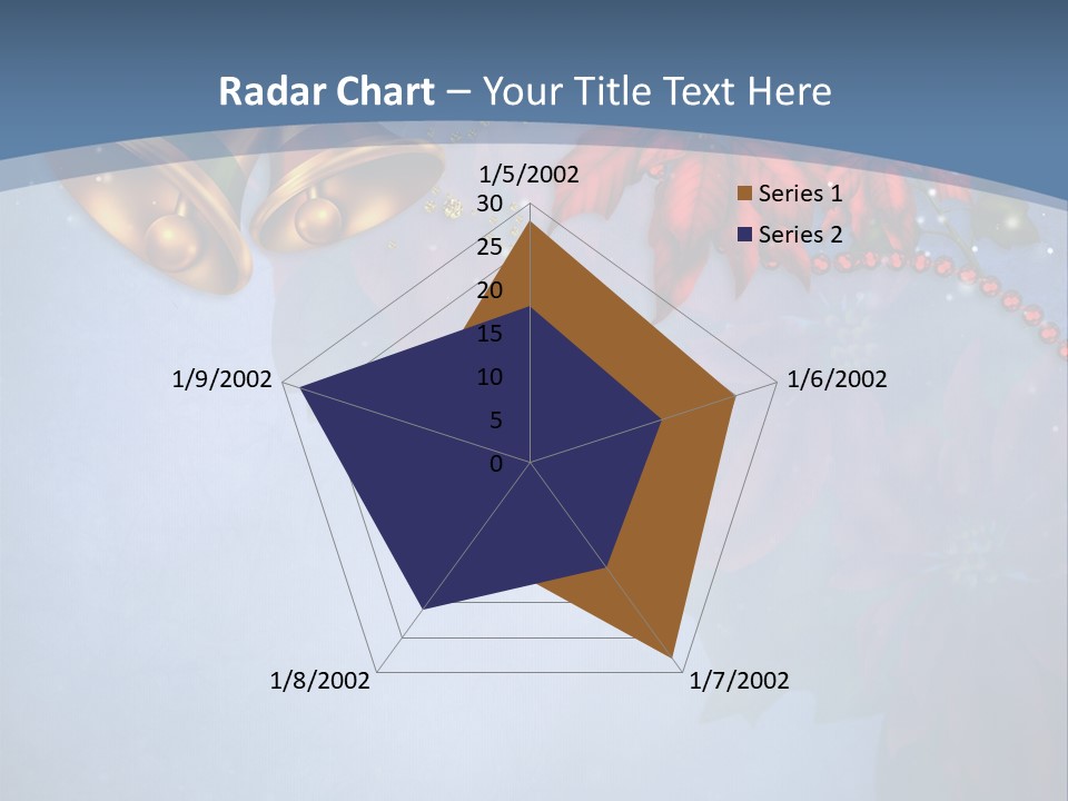 Niebieski Kwiat Wst PowerPoint Template