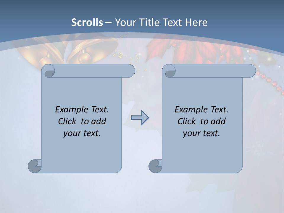 Niebieski Kwiat Wst PowerPoint Template