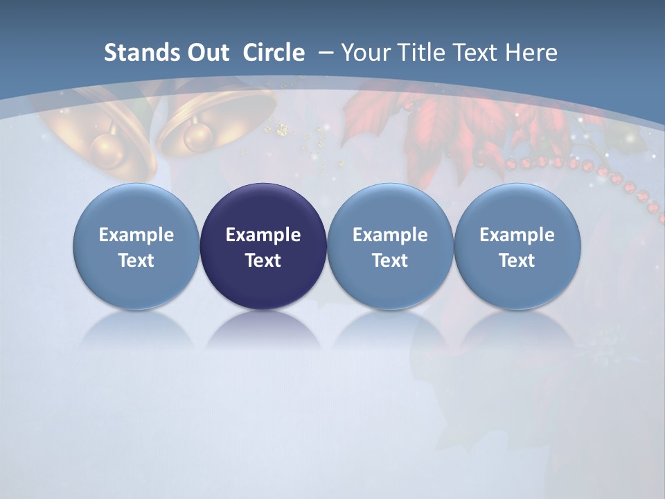 Niebieski Kwiat Wst PowerPoint Template