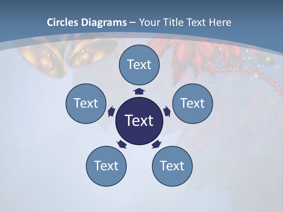 Niebieski Kwiat Wst PowerPoint Template